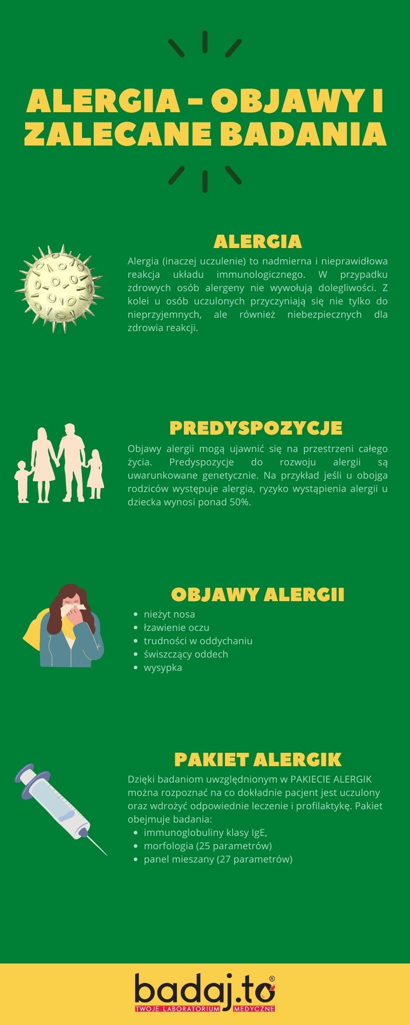 Alergia - objawy i zalecane badania