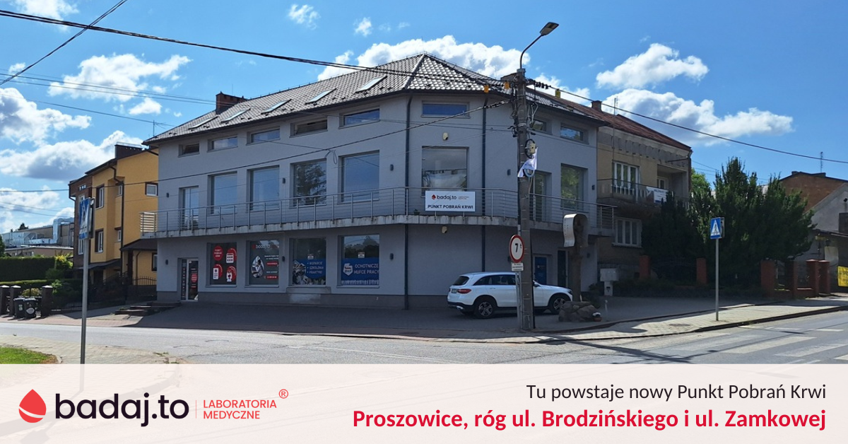 Badania krwi Proszowice - wkrótce otwarcie punktu pobrań badaj.to
