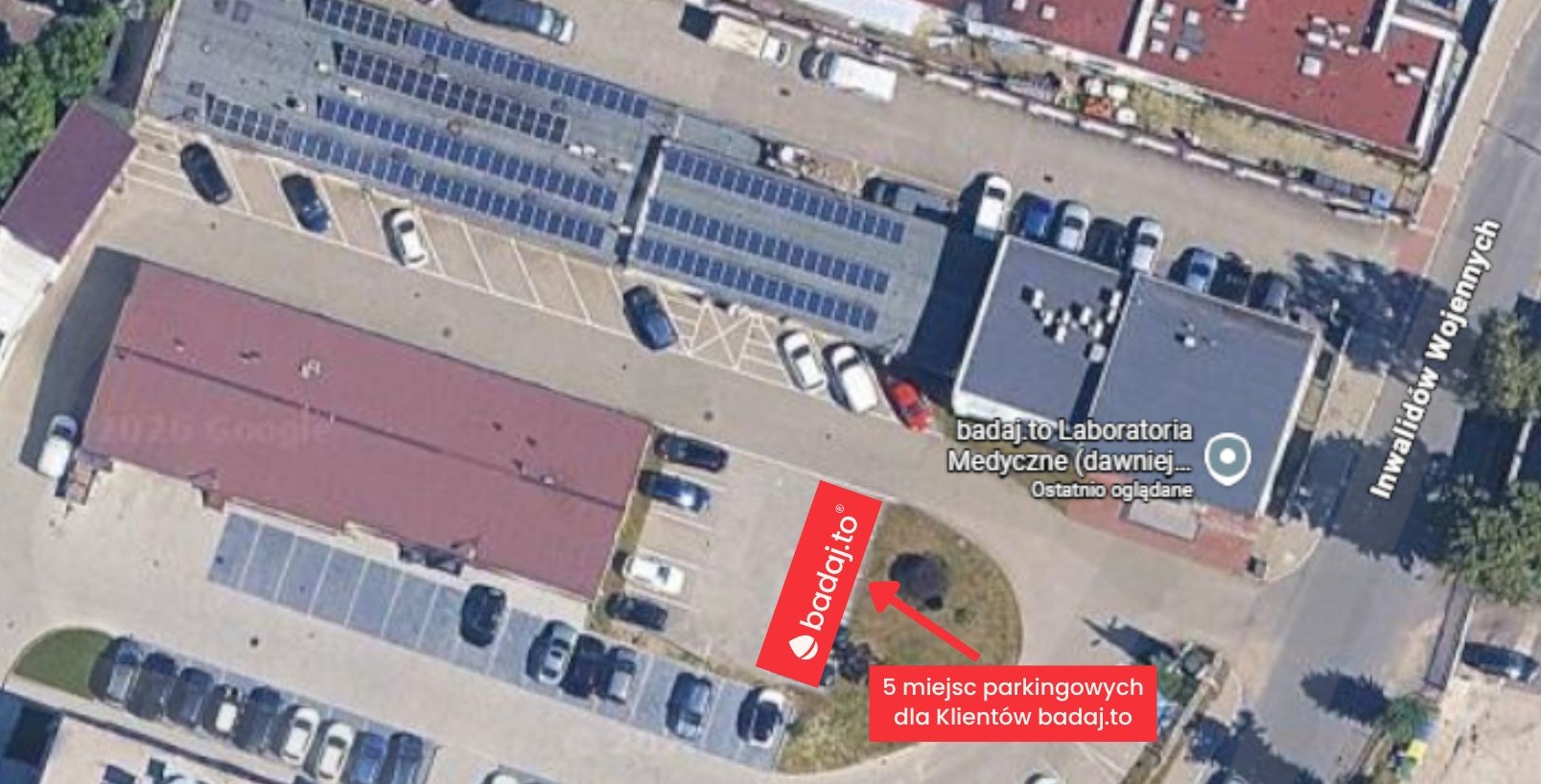 Miejsca parkingowe dla Klientów badaj.to