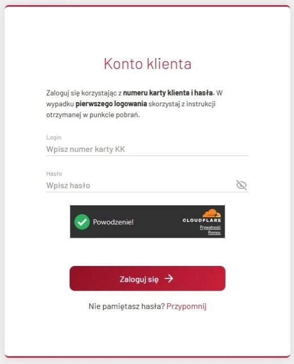 Pierwsze logowanie do konta klienta badaj.to